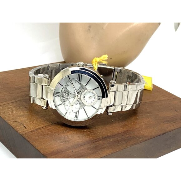 Invicta Women's Watch 28924 Angel Quartz Mother of Pearl Dial Silver Steel 36mm - Picture 9 of 15